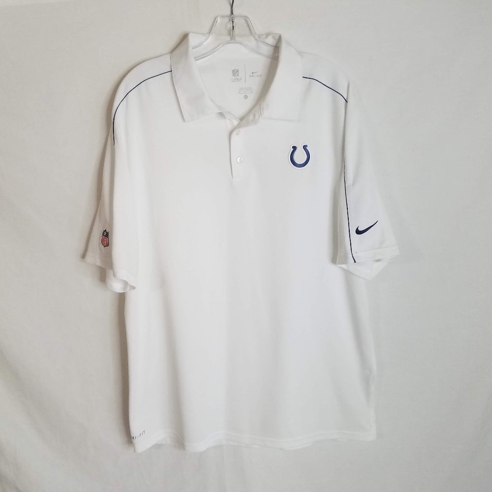 Indianapolis‎ Colts Nike ONFIELD Polo Golf Shirt Mens Size XL